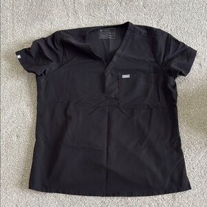 FIGS Classic Black V-Neck Scrub Top